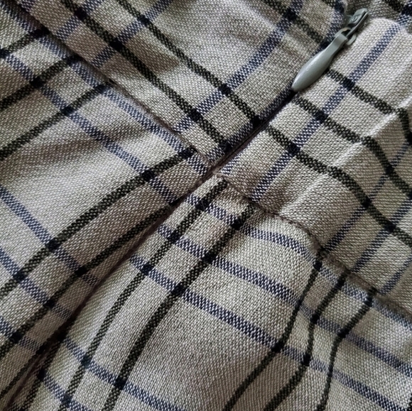 ZARA Ruched Tie Front Plaid Skirt - Picture 8 of 10